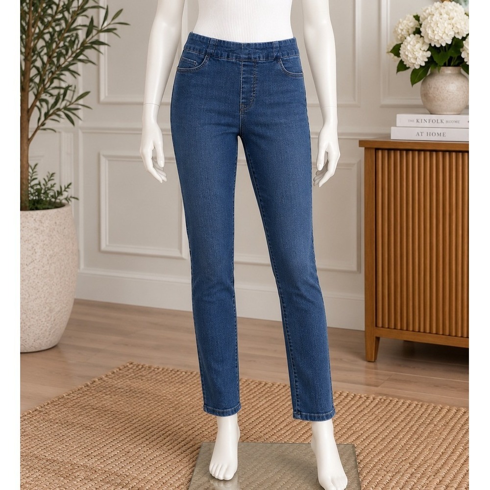 Draper's & Damon's Women Jeans Pull On Dark Wash Straight Leg Medium